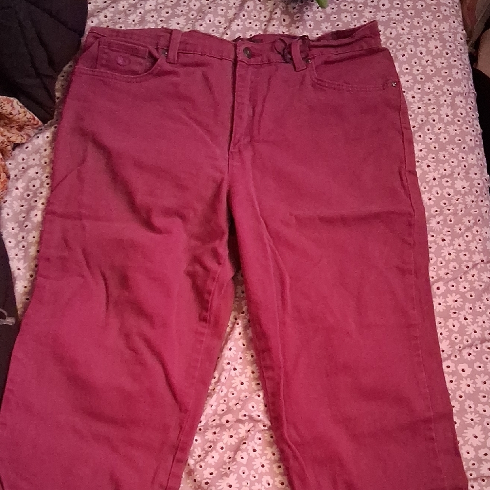 Gloria Vanderbilt Red Straight Leg Jeans
